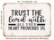 DECORATIVE METAL SIGN - Trust the Lord With All Your Heart Proverbs5 - Vintage Rusty Look